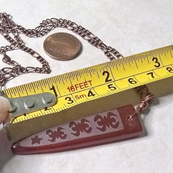 Extra Long & Slender Agate Necklace! Frosted Surface Design - Sleek + Minimalist - Picture 7 of 9